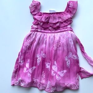 Butterfly purple toddler dress